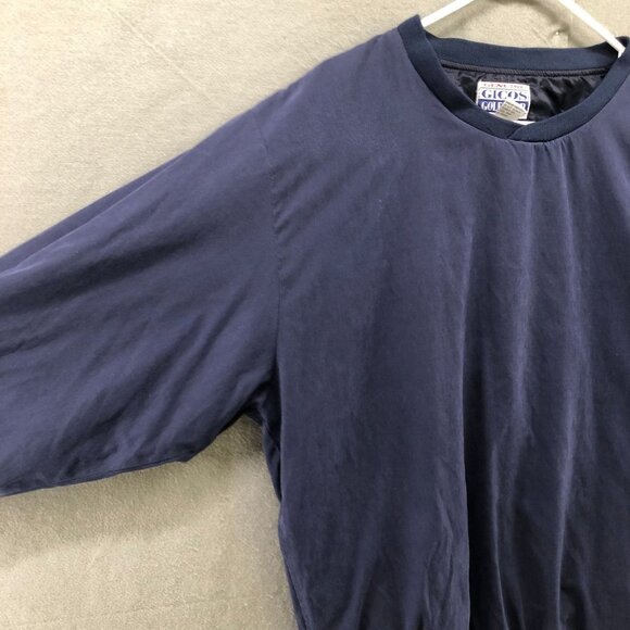 Vintage Golf Jacket Pullover Mens L Windbreaker Navy Blue Crewneck Nylon - Picture 5 of 9